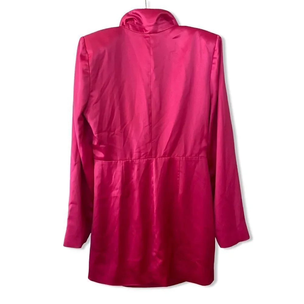 NWT Lovers and Friends Andie blazer dress pink satin mini cut out Revolve XL